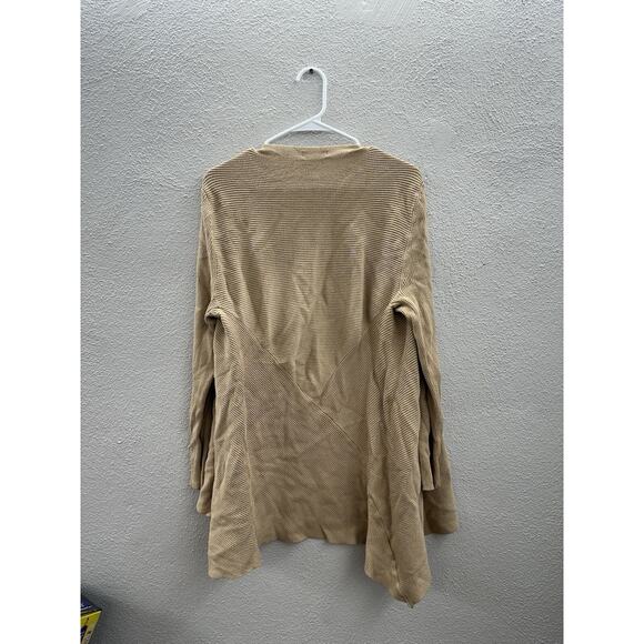 New York and Company Womens Cardigan Size XL Brown Long Sleeve Open Front Ribbed - Picture 7 of 11